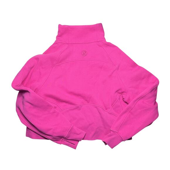 Lululemon Scuba Oversized Funnel Neck Half Zip Sonic Pink Size M/L - Picture 2 of 3